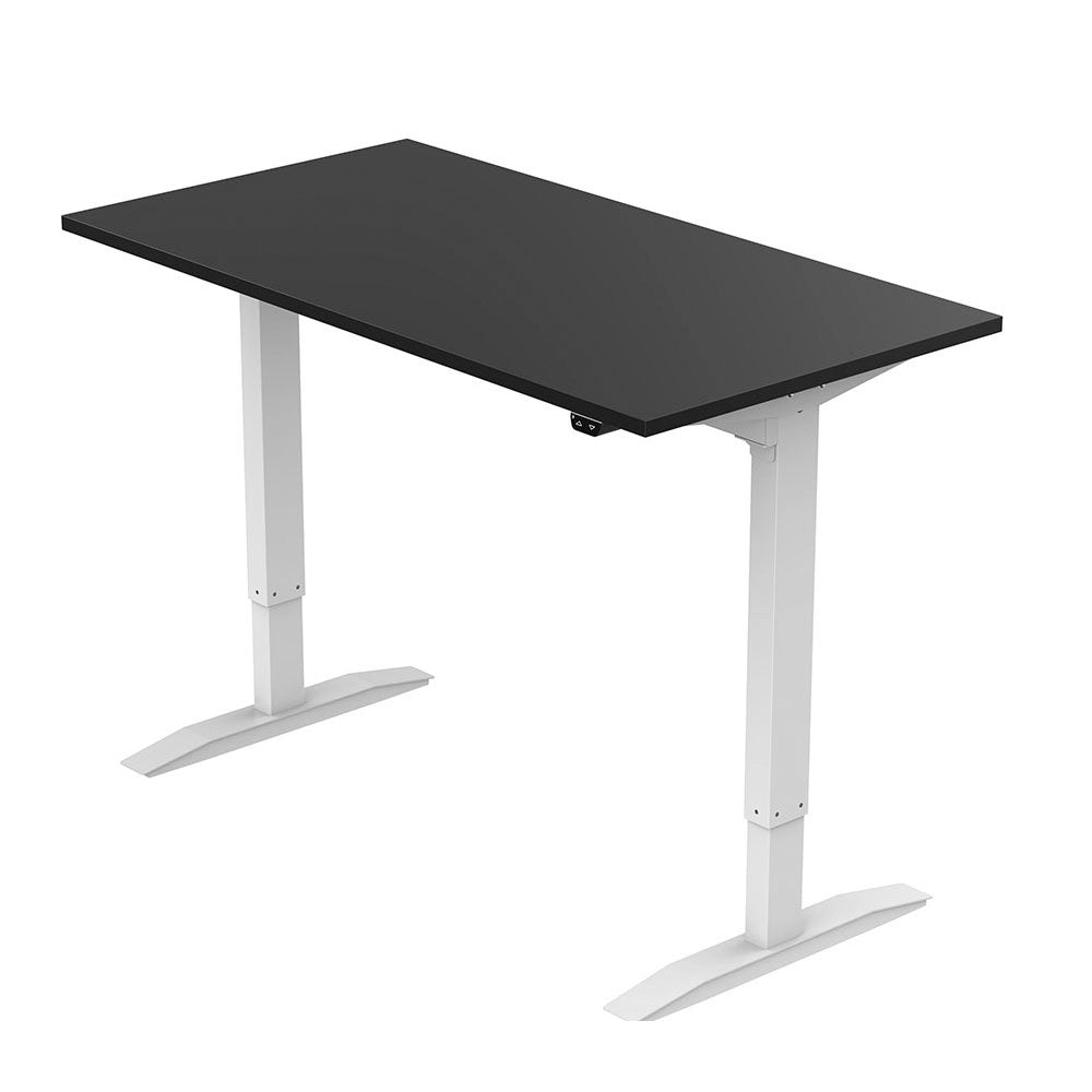Yo-Yo DESK PRO 1  Black-Frame-White single motor electric standing desk