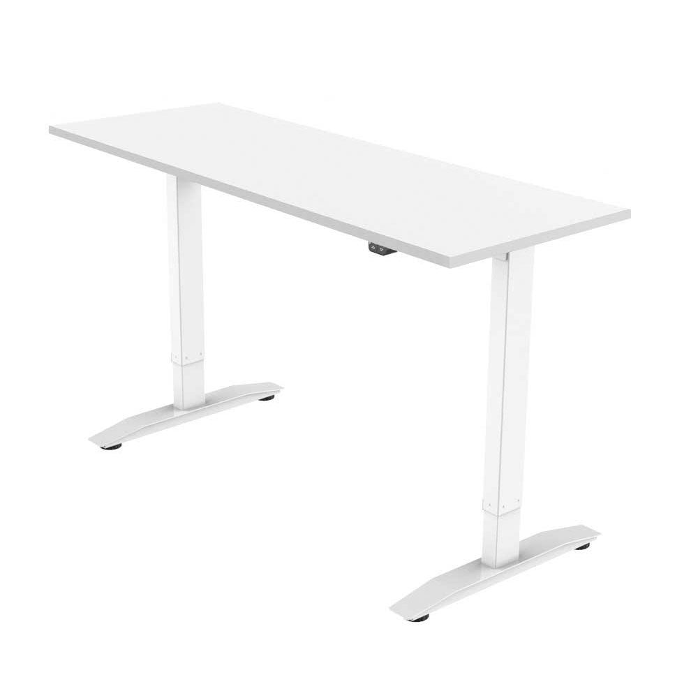 Yo-Yo DESK PRO 1 White-Frame-White single motor electric standing desk