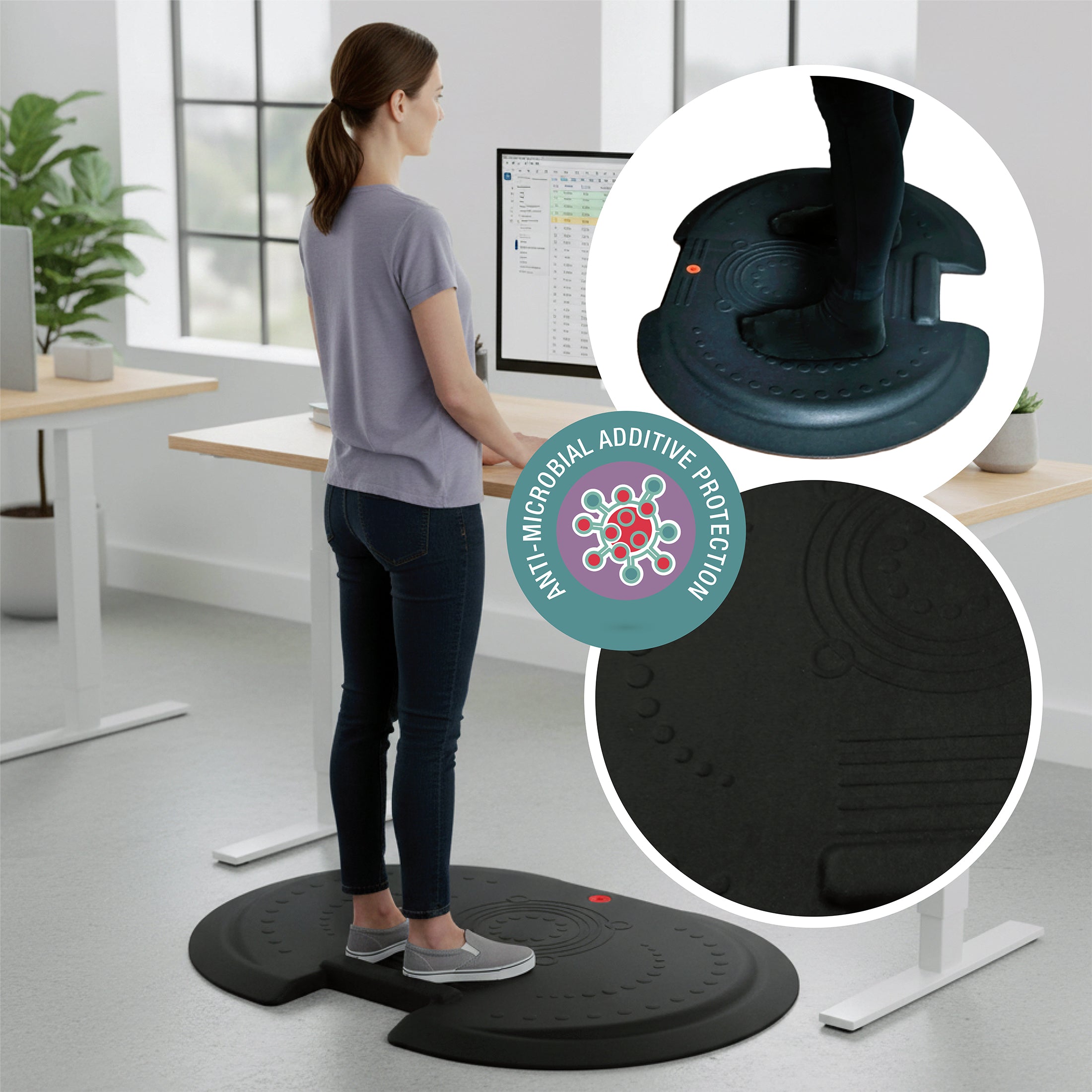 Active MAT [Deluxe] Premium Ergonomic Anti-Fatigue Mat with Active Support