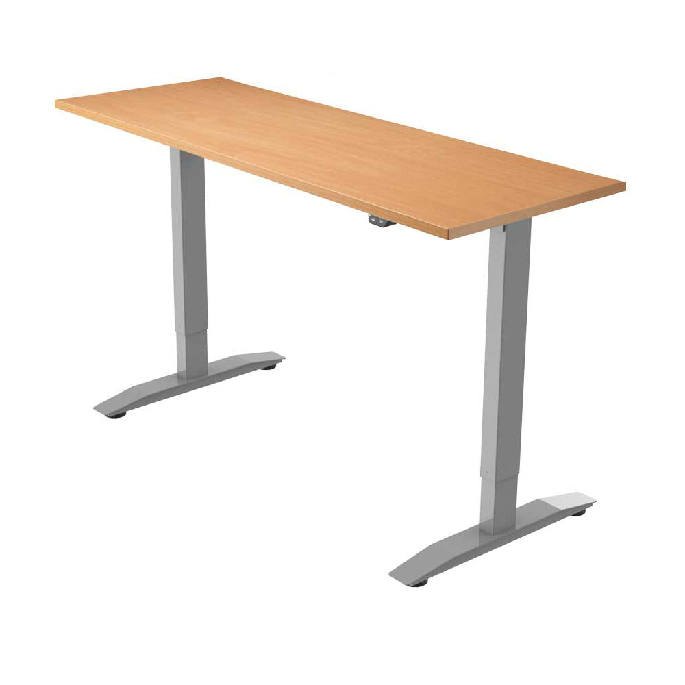 Yo-Yo DESK PRO 1 Silver-Beech single motor electric standing desk