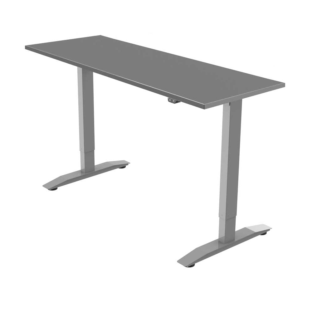 Yo-Yo DESK PRO 1 Silver-DarkGrey single motor electric standing desk