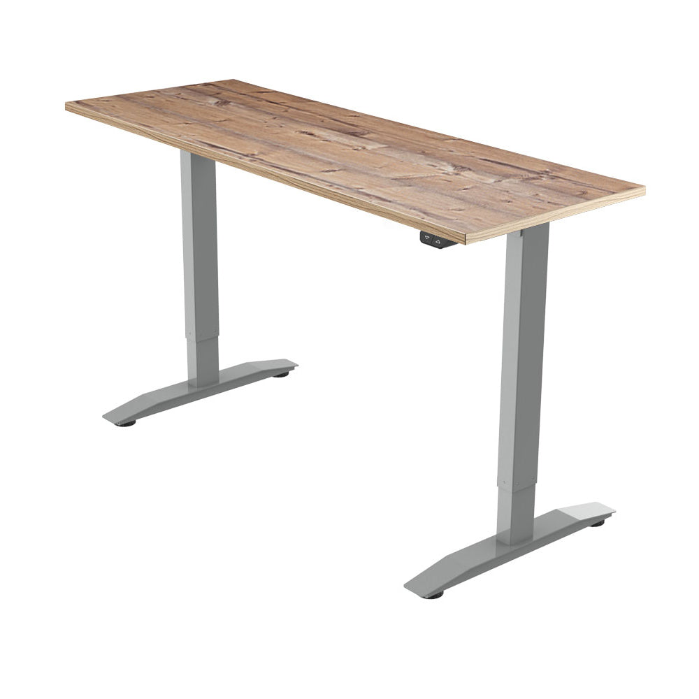 Yo-Yo DESK PRO 1  Silver-Timber single motor electric standing desk