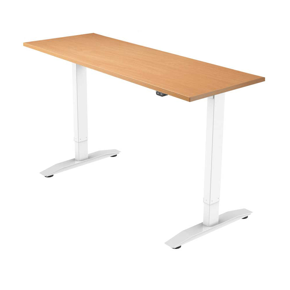 Yo-Yo DESK PRO 1 White-Beech single motor electric standing desk