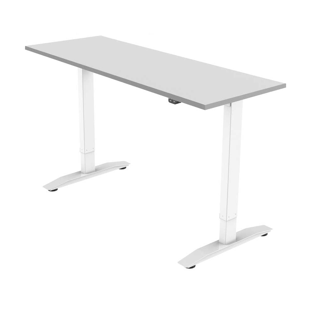 Yo-Yo DESK PRO 1 White-LightGrey single motor electric standing desk