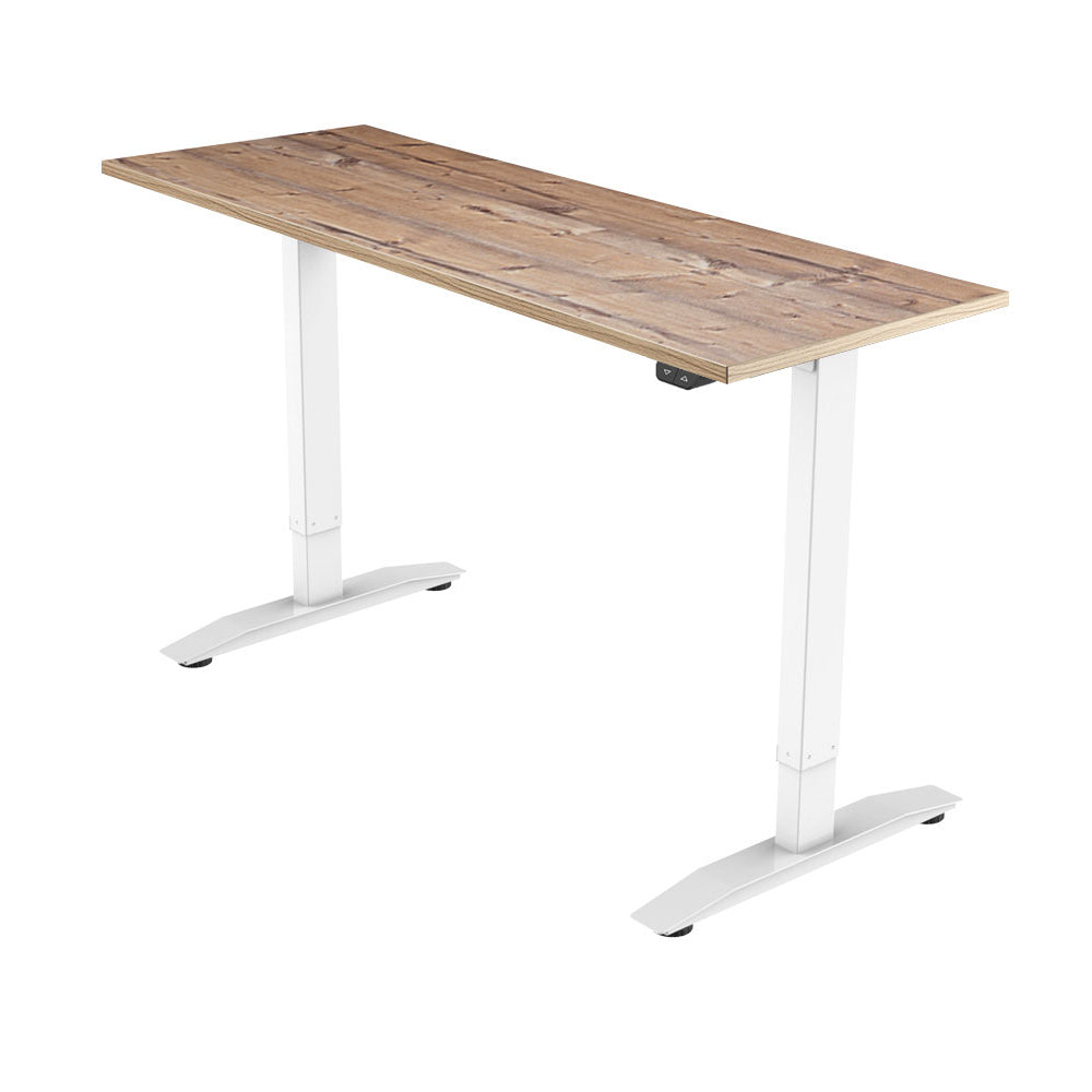 Yo-Yo DESK PRO 1 White-Timber single motor electric standing desk